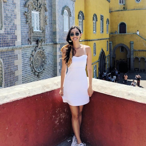 brandy melville white dress Tess – Spaghetti Strap Dress With Three Button Down Detailing Brandy Melville | Dresses |